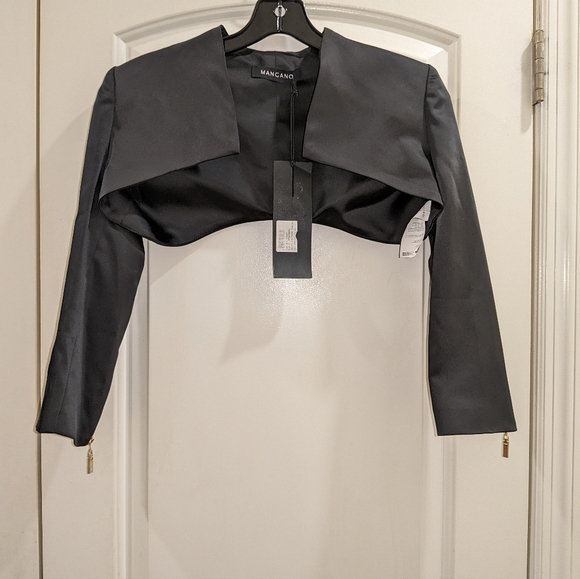 11. NWT MANGANO MADE IN ITALY STRAPLESS DRESS WITH BOLERO - Picture 11 of 13